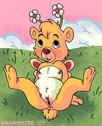 1girls 2007 antennae anthro bear blush brainsister butterbear butterfly_wings disney female hybrid nipples nude presenting presenting_pussy spread_legs tagme wuzzles