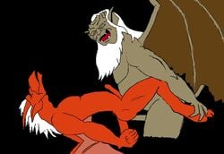 2boys anal anthro brooklyn_(gargoyles) disney erection furry gargoyles gay hudson_(gargoyles) male male_only penis yaoi