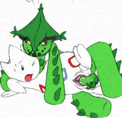 cacturne color female green_skin insertion interspecies male penis pokemon pokemon_(species) pokemon_focus pokemon_gsc pokemon_rse sex straight togetic vaginal_penetration vulva white_skin