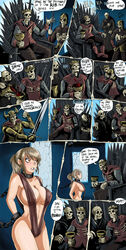 breasts brown_eyes comic english_text large_breasts panels shadman skeletons text