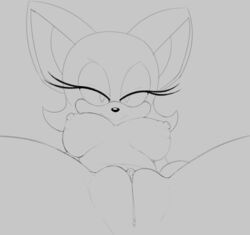 2015 anthro areola bat big_breasts breasts erect_nipples female grey_background jammiez mammal nipples nude pussy rouge_the_bat solo sonic_(series)