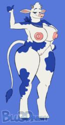 2015 anthro areolae ass big_ass big_breasts big_nipples blu3danny blue_eyes bovine breasts cattle chubby color female hooves huge_ass huge_breasts lactaid lactaid_cow mammal nipples nude presenting pussy spots thick_thighs voluptuous wide_hips