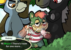 animal_crossing anthro balls bam_(animal_crossing) cervine deer equine group group_sex hamster horse inviting kaisertaylorproducts looking_at_viewer male male_only mammal nintendo oral penis rodent rodney_(animal_crossing) roscoe_(animal_crossing) sex threesome video_games yaoi