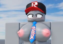 1girls 3d areolae big_tits blusherfag breasts grey_skin nipples roblox roblox_avatar robloxian rubensim rule_63 tagme tie ultra_sexy youtuber