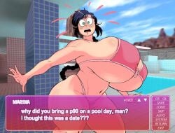 1girls bikini breasts counter-strike_(series) fake_game female harorlood huge_breasts marina_(harorlood) text text_box thick_thighs thighs valve valve_(company)