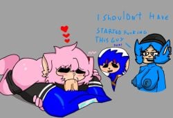 1boy 2girls anthro anthro_only big_breasts blue_skin funkin_in_the_massacre_night funkin_in_the_massacre_night_d-sides hyper_breasts majin_tubbie_(majin_tubby) majin_tubby_ pink_skin slendytubbies slendytubbies_oc succubus sucubo sucubus sucubus2049 teletubbie teletubbies zoe_(fitmn_d-sides)