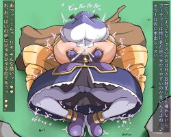 archer_(disgaea) breasts cum disgaea ejaculation ejaculation_between_breasts gasotaxok huge_breasts large_breasts laying_down laying_on_back nippon_ichi_software paizuri paizuri_under_clothes prinny