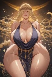 ai_generated alternate_version_at_source big_breasts big_hips blonde_hair breasts closed_eyes elden_ring female fromsoftware giant_ass giant_breasts giantess golden hips_wider_than_shoulders hypet large_ass oiled oiled_skin queen_marika_the_eternal shiny shiny_skin solo standing tall thick thick_ass thick_legs thick_thighs thighs video_games voluptuous voluptuous_female