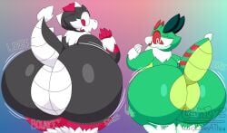 2boys anthro anthro_only ayax_(ayaxstudio) big_ass bubble_butt furry huge_ass luigidoesathing tagme thick_thighs wide_hips