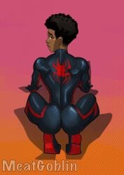 gay marvel marvel_comics meatgoblin miles_morales_(spider-verse) nsfw spandex spandex_suit spider-man:_into_the_spider-verse yaoi