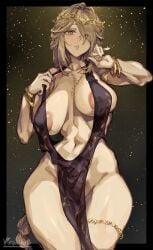 1girls alternate_version_available areolae big_breasts blonde blonde_female blonde_hair blonde_hair_female boob_window breasts cleavage eipelppa elden_ring female female_only fromsoftware iparuputsua jewelry light-skinned_female light_skin long_hair mature mature_female mature_woman milf mommy necklace queen_marika_the_eternal sideboob slim_waist thick_thighs toned toned_belly toned_body toned_female toned_stomach wide_hips yellow_eyes