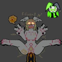 angel angel_boy anthro blonde_hair cum cum_in_pussy cuntboy femboy hypnosis hypnotic_eyes impregnation large_penis male mind_control not_my_oc paws rape raped_by_monster teenager white_skin