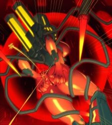 1girls 2024 ass backboob breasts coin enraged female from_behind large_breasts mindflayer_(ultrakill) red_body robot robot_girl slimedrippy solo_focus spreading thick_thighs ultrakill