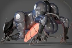1boy 3_toes biomechanical black_body blade_wolf canid canine canis clawed_feet cybernetics english english_dialogue english_text facemask glistening glistening_body glowing_penis hyper hyper_penis knife konami long_tail male male_only metal_gear metal_gear_rising metal_gear_rising:_revengeance metal_gear_solid platinum_games presenting presenting_hindquarters quadruped robot robot_penis segmented_penis sharp_claws sharp_teeth solo_focus solo_male tail teeth weapon weapons wolf