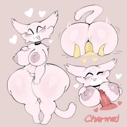 1:1 2026 absurd_res anthro areola ass big_breasts big_butt biped blush blush_lines bodily_fluids breast_play breasts choker christian_cross christian_symbol christianity cross digital_drawing_(artwork) digital_media_(artwork) domestic_cat duo ear_tuft empty_eyes english_text eyebrows eyelashes faceless_character faceless_male facial_tuft feet felid feline felis female female_penetrated front_view fur genital_fluids genitals hand_on_breast hand_on_butt head_markings heart_symbol hi_res huge_butt huge_hips huge_thighs humanoid_genitalia humanoid_penis jewelry looking_at_viewer male male/female male_penetrating male_penetrating_female mammal markings marshmallow_(mewgenics) mewgenics motion_lines multiple_images navel necklace nipple_dip nipples nude nude_female one_eye_closed open_mouth open_smile paws penetration penile penile_penetration penis pink_body pink_ears religion religious_symbol sex simple_background smile solo standing tail text thick_thighs titjob tuft virito vulva white_eyes wide_hips