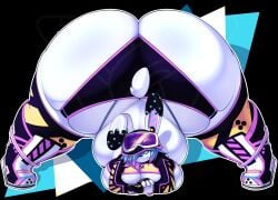 1boy anthro ass_up belly blue_hair boots breasts bunny busty busty_boy busty_male butterblast_(imcoffeecakes) chubby chubby_male cleavage fat furry goggles goggles_on_head hips hyper imcoffeecakes jack-o_pose lagomorph lagomorph_humanoid large_breasts male male_focus male_only rabbit short_shorts shorts stomach thick_thighs thighs thong weight_gain wide_hips