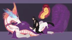 absurd_res andromorph andromorph/male andromorph_penetrated animal_humanoid anthro breath capcom claws cowgirl_position dinosaur duo facial_scar from_front_position fur genitals happy happy_sex hi_res humanoid hybrid intersex intersex/male intersex_penetrated larger_male larger_sub leg_scar leon_(mizutsunemilk) leviathan_(mh) long_fur male male/male male_penetrating male_penetrating_andromorph male_penetrating_intersex mizutsune mizutsunemilk monster_hunter on_bottom on_top panting penetration penis pink_fin prehistoric_species pubes purple_body purple_fur reptile scalie scalie_humanoid scar sex size_difference smaller_penetrated submissive thigh_scar trans_(lore) trans_man_(lore) tsuzumi_(mizutsunemilk) uterus vaginal_penetration x-ray_view yellow_nose yellow_penis