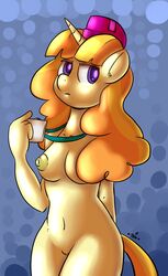 2015 anthro anthrofied breasts dynamicfuncorner equine female friendship_is_magic hair horn mammal my_little_pony nipples nude pussy solo tropical_dream_(mlp) unicorn