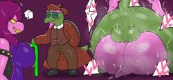 age_difference darkner deltarune dubious_consent enigi09 gerson_boom green_body green_skin instant_loss_2koma lightner mating_press old_man older_dom_younger_sub older_male older_male_and_younger_female purple_body purple_skin straight susie_(deltarune) undertale_(series)