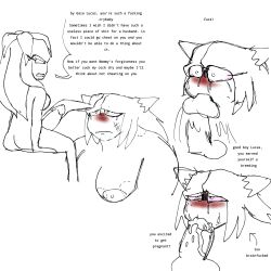 anthro big_sub_small_top bite_mark blowjob crying crying_with_eyes_open earthia_the_seedrian femdom foot_on_head furry futanari karma lucas_the_seedrian seedrian size_difference small_dom_big_sub smaller_female sonic_(series) sonic_the_hedgehog_(series) sonic_x uncolored verbal_abuse verbal_degradation