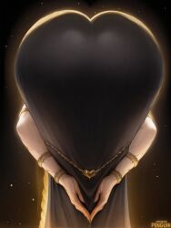 2d ai_assisted ai_generated ass back_view bending_forward bending_over bent_over big_ass black_dress blonde_female blonde_hair breedable_hips butt_focus elden_ring fantasy fat_ass fromsoftware heart heart_shaped_ass large_ass mature_female penguih ponytail praise_da_booty_(meme) queen queen_marika_the_eternal skirt souls_(from_software) stretching tagme tall_female thick thick_ass wide_hips