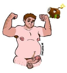 1boy arm_hair armpit_hair balls beard brown_armpit_hair brown_hair brown_hair_male brown_pubic_hair chubby cock coconut_cannon_(pvz) completely_nude completely_nude_male dick erection flexing genitals human humanized leg_hair male male_only nipples nude nude_male pansuabe111 penis plants_vs_zombies plants_vs_zombies_2:_it's_about_time pubic_hair reference_image simple_background solo tan_skin tanline video_games white_background