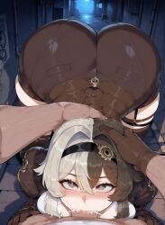1boy 1girls ahe_gao ai_generated alternate_breast_size ass_up big_ass big_breasts big_butt big_hips big_thighs blonde_hair blush boobaai breasts brown_hair curvaceous curvaceous_female curvaceous_figure curvy curvy_figure dark-skinned_male deep_penetration deep_skin deepthroat female female_focus groping hair hair_between_eyes hair_ornament hand_on_head hat head_grab honkai_impact horny horny_female hoyoverse huge_ass huge_breasts huge_butt huge_thighs large_ass large_breasts light-skinned_female lips long_hair mihoyo oral oral_penetration oral_sex parted_lips penis_in_mouth rolling_eyes sexy solo_focus steampunk stockings straight sweat two-tone_hair very_long_hair vill-v voluptuous voluptuous_female white_shirt wide_hips