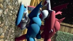 2girls 3d 3d_animation anal anal_sex areola areolae big_areola big_ass big_balls big_breasts big_nipples big_penis commission commissioner_upload equine_penis female futa_latios futa_on_futa futanari game_freak inflation latias latios legendary_pokemon lolmcfallout massive_ass massive_breasts massive_penis naked no_sound pokemon pokemon_(species) reverse_piledriver_position sauna sex tagme video
