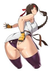 1girls :q ;q art_of_fighting ass big_ass big_breasts braid braided_ponytail breasts brown_eyes brown_hair clothed clothed_female cropped_legs dougi fat_ass female female_only fingerless_gloves from_behind gloves grabbing_ass hairband headband huge_ass huge_breasts karate_gi king_of_fighters licking licking_lips light-skinned_female light_skin long_hair no_pants octavius_dp one_eye_closed pale-skinned_female pale_skin panties single_braid skin_tight skirt skirt_lift skirt_up socks solo spanking spanking_ass teasing thick thick_ass thighs tight_clothes tight_clothing tongue tongue_out upskirt wink winking_at_viewer yuri_sakazaki
