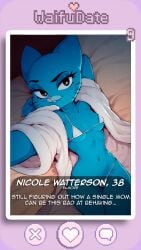 nicole watterson from the amazing world of gumball by ultimate waifu project