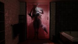 1girls aquaphilia bloodborne breasts breasts_against_glass bubbles drowning female fromsoftware hips mythology nude pussy shower solo sony_corporation sony_interactive_entertainment underwater vicar_amelia zantzusui