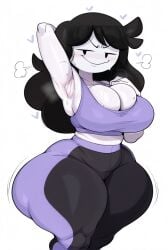 1female 1females 1girls ai_generated female female_focus female_only girl girl_only highdeadout jaiden_animations jaidens_mom milf solo_female solo_girl sweat