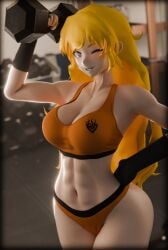 yang xiao long from rwby by dkclaude3d