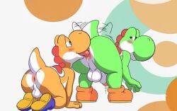 green yoshi from mario (series) by dinim
