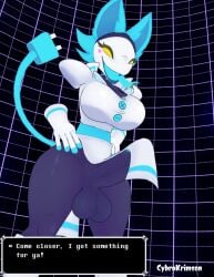 tasque manager (cryptiacurves) from deltarune by cybrokrimson