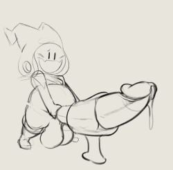 1boy big_penis chubby_male gay jack_frost_(megami_tensei) kingofacesx leaking_precum male masturbation monochrome penis precum sex_toy shin_megami_tensei sketch weird_shit yaoi