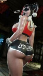 1girls 3d ass ass_bigger_than_head ass_focus batman_(series) big_ass big_breasts big_thighs booty_shorts breasts bust busty curvaceous curvy curvy_figure dc dc_comics female female_only harleen_quinzel harley_quinn harley_quinn_(classic) hips hourglass_figure huge_ass huge_breasts huge_thighs large_ass large_breasts large_thighs light-skinned_female light_skin mature mature_female short_shorts shorts slim_waist smitty34 solo thick thick_hips thick_legs thick_thighs thighs voluptuous waist wide_hips wide_thighs