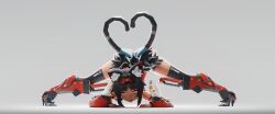 2_tails 3d 3d_(artwork) 3d_model 3d_render armor artist_name artist_signature ass ass_up bar_code black_fur black_hair black_thighhighs blender blender_(artwork) blender_(software) blender_cycles body_marking cat_ears cat_girl cat_tail catgirl clothed dark-skinned_female female female_only forehead_mark glowing_eyes hair hair_tie hair_tied headband headwear heart_shape heat high_heels horny horny_female in_heat jack-o_pose leg_armor legwear looking_at_viewer marking nekomata nekomiya_mana outfit paws petite petite_body ponytail pose posing posing_for_the_viewer realkansen red_eyes sexy sexy_pose spread_legs suggestive suggestive_look suggestive_pose tan_body tan_skin thick_ass thick_thighs thighhighs thighs white_background white_fur zenless_zone_zero
