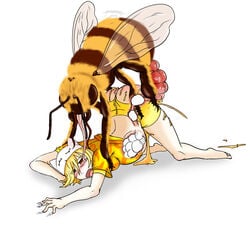 2015 all_fours antennae arthropod ass bee blonde_hair blush brown_eyes clothed clothing doggy_style egg egg_implantation eggs female feral forced fucked_silly hair hat honey human impregnation insects internal mammal masamaki oviposition ovipositor penetration plain_background rape sex tongue torn_clothing vaginal_penetration white_background wings