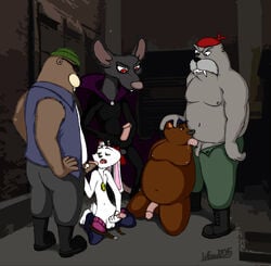 bear cum cum_in_mouth cum_inside cum_on_face domination fellatio forced furry gangbang group group_sex lagomorph lufeed mammal oral public rabbit rape rat rodent sex walrus yaoi