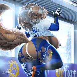 1:1 absurd_res adidas anthro areola ass audi big_areola big_breasts big_butt blue_eyes bmw bodily_fluids bottomwear breasts brown_areola brown_body brown_fur brown_hair canid canine canis clothing covered_eyes domestic_dog female fluffy fluffy_tail fur furaffinity genital_fluids genitals gloves hair hairy_pussy handwear hi_res huge_breasts juno_(charliecorvinus) lifted_topwear livestock_guardian_dog logo_on_clothing looking_at_viewer mammal memonius molosser mountain_dog multicolored_hair neck_tuft outside pants pastoral_dog pirelli pubes pussy raised_arm raised_tail side_boob slightly_chubby slightly_chubby_female sofurry solo sponsor tail thick_thighs tibetan_mountain_dog tight_suit torn_bottomwear torn_clothing torn_pants tuft two_tone_hair vaginal_fluids