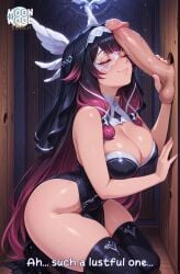 ai_assisted ai_generated bare_thighs big_breasts big_penis black_hair breasts closed_eyes closed_mouth columbina_(genshin_impact) comic confession_booth curvy curvy_body curvy_female genshin_impact glory_hole huge_breasts imminent_anal imminent_oral imminent_sex kneeling large_breasts long_hair moonwool_branch nun nun_outfit pelvic_curtain penis_grab penis_on_face pink_hair smile smiling talking thick_ass thick_thighs thighhighs thighs uncensored very_long_hair