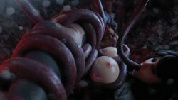 1girls 3d animated barnacle_(half-life) big_breasts black_hair breasts breasts_out half-life_(series) human_female interspecies light-skinned_female monster monster_on_female mvtrivial nipples partial_vore rape raped_by_monster raped_female restrained short_video shorter_than_30_seconds sound tagme tentacle tentacle_penetration vaginal_penetration video