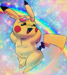 3_toes anthro armpit_hair back_stripes balls black_ear_tips black_eyes black_nose black_tail body_hair brown_stripes chest_tuft digital_media_(artwork) dipstick_ears ear_markings erection eyewear eyewear_on_head feet fur gay generation_1_pokemon genitals glans glistening glistening_eyes glistening_genitalia glistening_penis hi_res humanoid_genitalia humanoid_penis male male_anthro mammal mincheeto mismatched_genitalia mismatched_humanoid_penis mismatched_penis multicolored_ears multicolored_tail navel nintendo nude nude_anthro nude_male open_mouth open_smile penis pikachu pink_glans pokemon pokemon_(species) rainbow raised_arms red_cheeks rodent semi-anthro slightly_chubby slightly_chubby_anthro slightly_chubby_male smile solo sparkles stripes sunglasses sunglasses_on_head tail toes tongue tuft wearing_sunglasses yellow_balls yellow_body yellow_fur yellow_penis yellow_tail