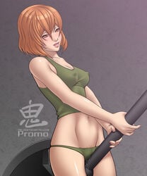 all_you_need_is_kill ax blush edge_of_tomorrow erect_nipples masturbation medium_breasts navel nipples oni_(artist) open_mouth orange_eyes orange_hair panties pubic_hair pussy_juice rita_vrataski short_hair toned