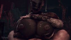 1boy 1girls 3d animated big_breasts big_penis dead_by_daylight female huge_breasts human_male male massive_breasts nipples no_sound nurse_(dead_by_daylight) paizuri penis penis_between_breasts rayhuma short_video shorter_than_30_seconds tagme video zombie_girl