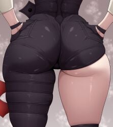 1girls 2026 2d 2d_(artwork) ass back back_view bare_thighs big_ass big_butt big_thighs bubble_ass bubble_butt clothed clothing color colored commission digital_media_(artwork) female female_only grey_background hi_res legs light-skinned_female light_skin low-angle_view mesmerizing_ass oc original original_character ryuseiart simple_background solo thick_thighs thighs vampire vampire_girl viewed_from_behind