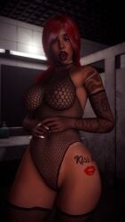 1girl 1girls 2026 3d 4k areola areolae belly belly_button big_breasts black_eyeshadow black_lipstick bnwo breasts breasts_bigger_than_head brown_skin brown_skinned_female chromatic_aberration clothed clothing crashbanditkut depth_of_field dirty eyebrows eyelashes eyeshadow female fishnet_bodysuit fishnet_gloves fishnet_stockings fishnets hair hairy hairy_pussy half-closed_eyes hi_res high_resolution highres human lips lipstick long_eyelashes long_hair long_nails looking_at_viewer makeup mascara nail_polish nails naked naked_female navel nipples nude nude_female original original_character pubic_hair public_restroom qos qos_tattoo queen_of_spades queen_of_spades_symbol queen_of_spades_tattoo red_eyes red_hair restroom self_upload snowbunny solo solo_female solo_focus standing stockings straight tattoo tattoos teenage_girl teenager thick thick_lips thick_thighs thighs tongue tongue_out tongue_piercing virt-a-mate virtamate young young_female