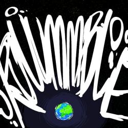character_off_screen earth_(planet) fart homestuck imminent_fart jade_harley murakumozoea onomatopoeia part_4 part_of_a_set rumbling space tuppenjskewer
