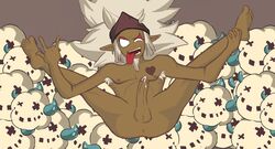 ankama balls confidently_naked cum devil_horns_(gesture) dofus erection exhibitionism kriss_la_krass legs_held_open legs_spread legs_up male_only proud_of_his_cock sacrier spread_legs spreading spreading_ass tongue_out wakfu